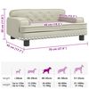 vidaXL Hundebett Creme 70x45x30 cm Kunstleder