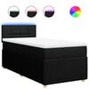 vidaXL Boxspringbett mit Matratze Schwarz 100x200 cm Stoff