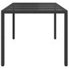 vidaXL Garten-Esstisch Schwarz 190 x 90 x 75 cm Poly-Rattan