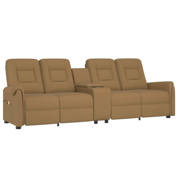 vidaXL 4-Sitzer Massagesessel mit Getränkehalter Taupe