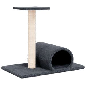 vidaXL Kratzbaum mit Tunnel Dunkelgrau 60x34,5x50 cm