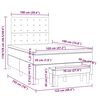 vidaXL Boxspringbett mit Matratze Schwarz 120x190 cm Kunstleder