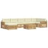 vidaXL Outdoor-Sofagarnitur 8 stk. 7-Sitzer Wei&szlig; und Creme