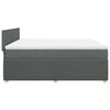 vidaXL Boxspringbett mit Matratze Dunkelgrau 180x200 cm Stoff