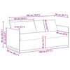 vidaXL Sofa Hellgrau Gesamtabmessungen: 196 x 82 x 85 cm (B x T x H)