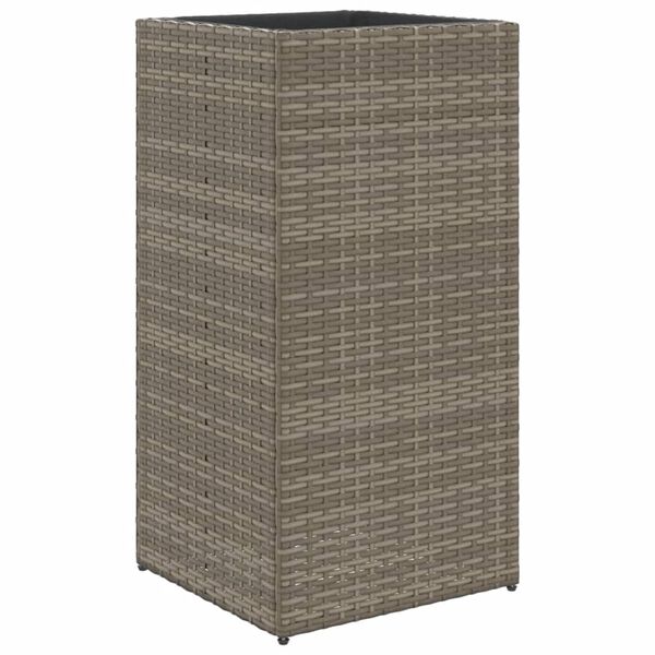 vidaXL Pflanzk&uuml;bel Grau 40x40x80 cm Poly Rattan