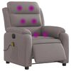 vidaXL Massagesessel Elektrisch Taupe Stoff