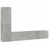 vidaXL 4-tlg. TV-Schrank-Set Betongrau Holzwerkstoff