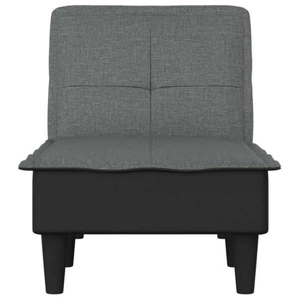 vidaXL Chaiselongue Dunkelgrau Stoff