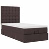 vidaXL Ottoman-Bett mit Matratze Dunkelbraun 80x200 cm Stoff