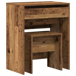 vidaXL Schminktisch mit Speicher Altholz 60 x 40 x 75 cm Holzwerkstoff