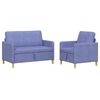 vidaXL Sofa Set mit Stauraum 2 stk. Jeans blau Polyester