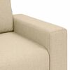 vidaXL 3-teiliges Sofa-Set mit Kissen, cremefarbener Stoff