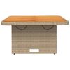 vidaXL Gartentisch Beige 80x80x71 cm Poly Rattan und Akazienholz