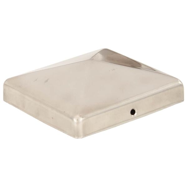 vidaXL Pfostenkappen 6 Stk. Pyramide Edelstahl 101 x 101 mm