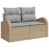 vidaXL Garten-Sofa-Set mit Kissen mit Kissen 14 pcs Beige und Hellgrau