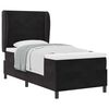 vidaXL Boxspringbett mit Matratze Schwarz 190 x 90 cm Polyester