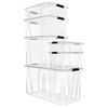 vidaXL Aufbewahrungsboxen mit Deckeln 5 Stk. Transparent 32 L