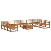 vidaXL Outdoor-Sofagarnitur 11 pcs Natur Massivholz Akazie