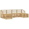 vidaXL Sofagarnituren 6 pcs Wei&szlig; Massivholz Akazie
