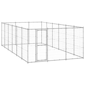 vidaXL Outdoor-Hundezwinger Verzinkter Stahl 21,78 m&sup2;
