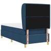 vidaXL Boxspringbett mit Matratze Dunkelgrau 90x190 cm Blau Stoff