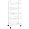 vidaXL K&uuml;chenwagen 5 Etagen Wei&szlig; 46x26x105 cm Eisen