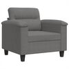 vidaXL Sessel Dunkelgrau 60 cm Mikrofasergewebe