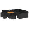 vidaXL Gartensofa-set 12 stk. 9-Sitzanzahl Schwarz Poly-Rattan