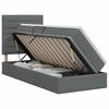 vidaXL Aufbewahrungsbett mit Matratze Dunkelgrau 100 x 200 cm Stoff