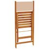 vidaXL Gartenstühle 4 Stk. Klappbar Beige Stoff und Massivholz