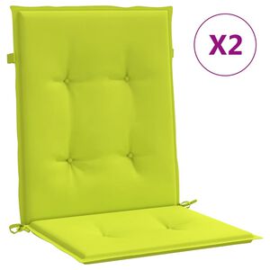 vidaXL Gartenstuhlauflagen f&uuml;r Niedriglehner 2Stk Knallgr&uuml;n 100x50x3cm