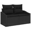vidaXL Gartensofa-set mit Kissen mit Speicher 8 pcs Poly-Rattan