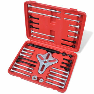 vidaXL 45-tlg. Schwingungsd&auml;mpfer Kurbelwelle Lenkrad-Abzieher Set