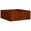vidaXL Pflanzk&uuml;bel Rostig 80x80x30 cm Wetterfester Stahl
