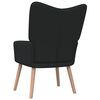 vidaXL Relaxsessel mit Hocker Schwarz Stoff