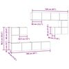 vidaXL TV-Einheiten 4 pcs Schwarz Eichen-Optik Holzwerkstoff
