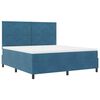 vidaXL Boxspringbett mit Matratze Dunkelblau 180 x 200 cm Stoff