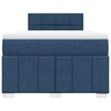 vidaXL Boxspringbett mit Matratze Blau 120x200 cm Stoff