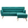 vidaXL Sofa L-Form Stoff 171,5x138x81,5 cm Grün