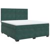vidaXL Boxspringbett mit Matratze Dunkelgr&uuml;n 180x200 cm Samt