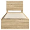 vidaXL Bettrahmen Sonoma-Eiche 90 x 190 cm Massives Kiefernholz