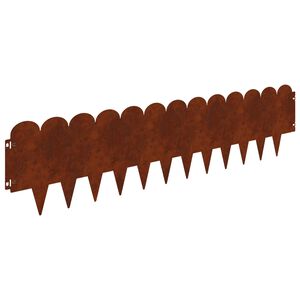 vidaXL Raseneinfassung 20 pcs 103 x 25 cm Stahl Rostig