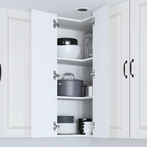 vidaXL K&uuml;chenschrank Hochglanz Wei&szlig; 57 x 57 x 100 cm Holzwerkstoff