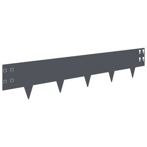 vidaXL Raseneinfassung 50 pcs 100 x 20 cm Stahl Anthrazit