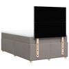 vidaXL Boxspringbett mit Matratze Taupe 120x190 cm Stoff