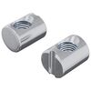 vidaXL Zylindermuttern 2 Stk. Silber M6 x 13 mm Metall