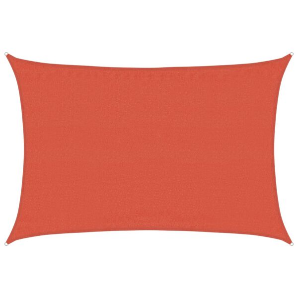 vidaXL Sonnensegel 160 g/m&sup2; Rechteckig Terrakottarot 3,5x4,5 m HDPE