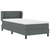 vidaXL Boxspringbett mit Matratze Dunkelgrau 80 x 200 cm Stoff