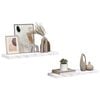 vidaXL Wandregal 2 pcs Weiß Marmor 90 x 23,5 x 4 cm Holzwerkstoff